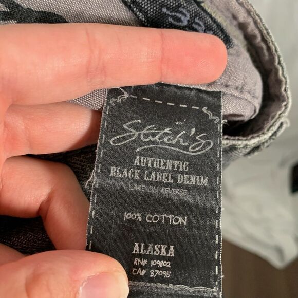 Stitch’s Jeans Women’s 33 Grey Bootcut Distressed Denim Bullet 100% Cotton - Picture 14 of 16